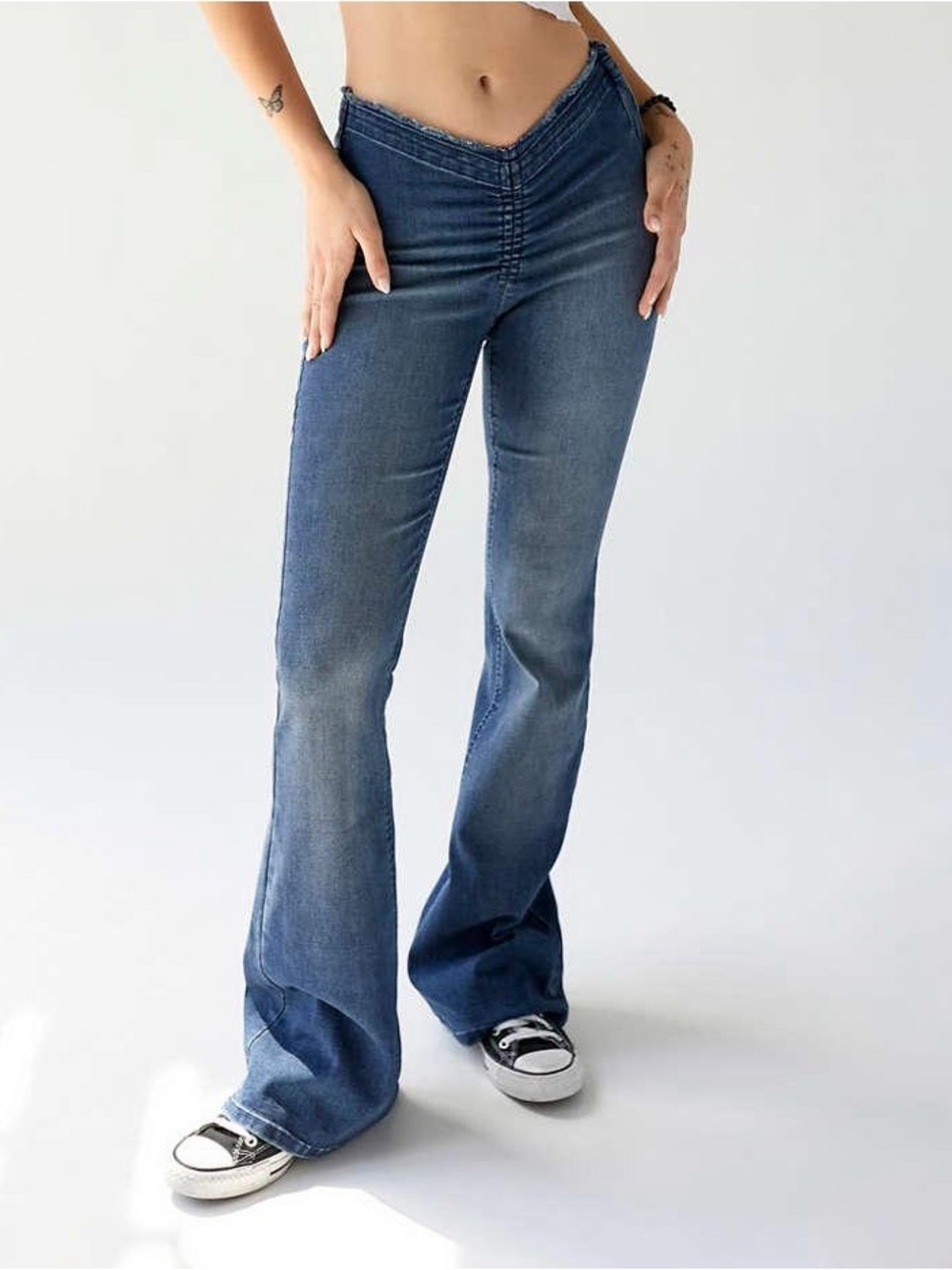 BDG V-Front Medium Blue Flare Jeans